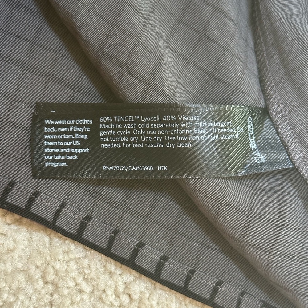 Eileen Fisher SET Black Gray M Top and S/P Pants Grid Pattern - Picture 5 of 16
